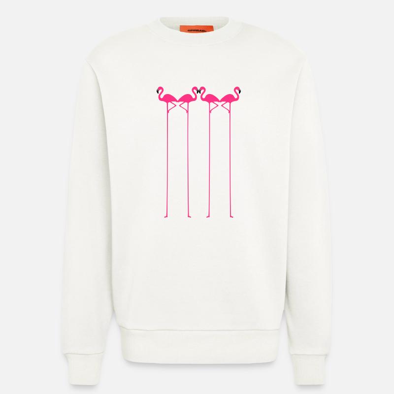 Flamingo vektor - Sweatshirt - made by SPREAD  - OFF WHITE