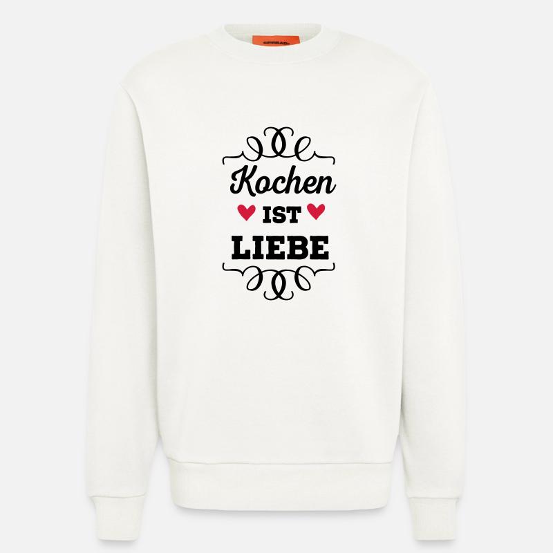 Kochen ist Liebe - Sweatshirt - made by SPREAD  - OFF WHITE