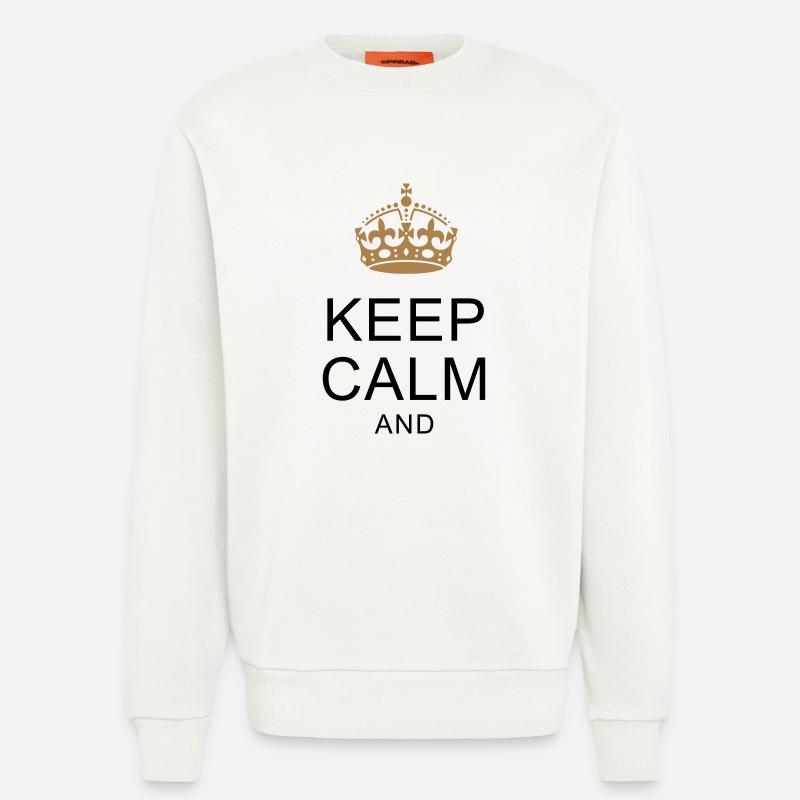 KEEP-CALM-SHIRTS.com ... Dein Text ARIAL - Sweatshirt - made by SPREAD  - OFF WHITE