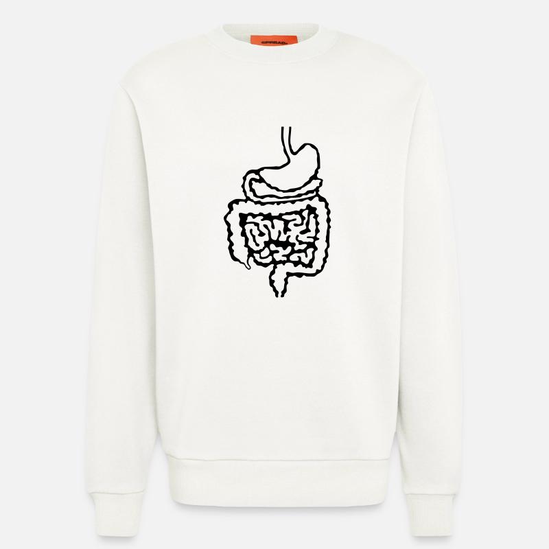 docteur_intestin_d1 - Sweat bio décontracté fabriqué en UE - OFF WHITE