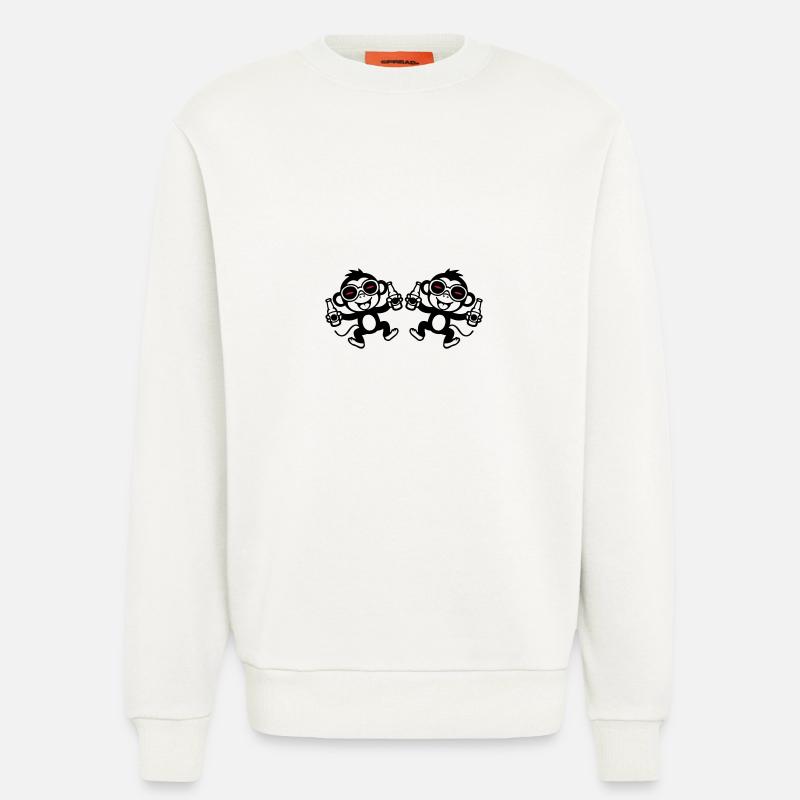 Monkey Beer Party Team - Sweatshirt - made by SPREAD  - OFF WHITE