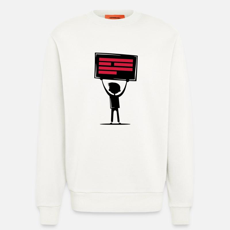 Botschaft Demonstration - Sweatshirt - made by SPREAD  - OFF WHITE