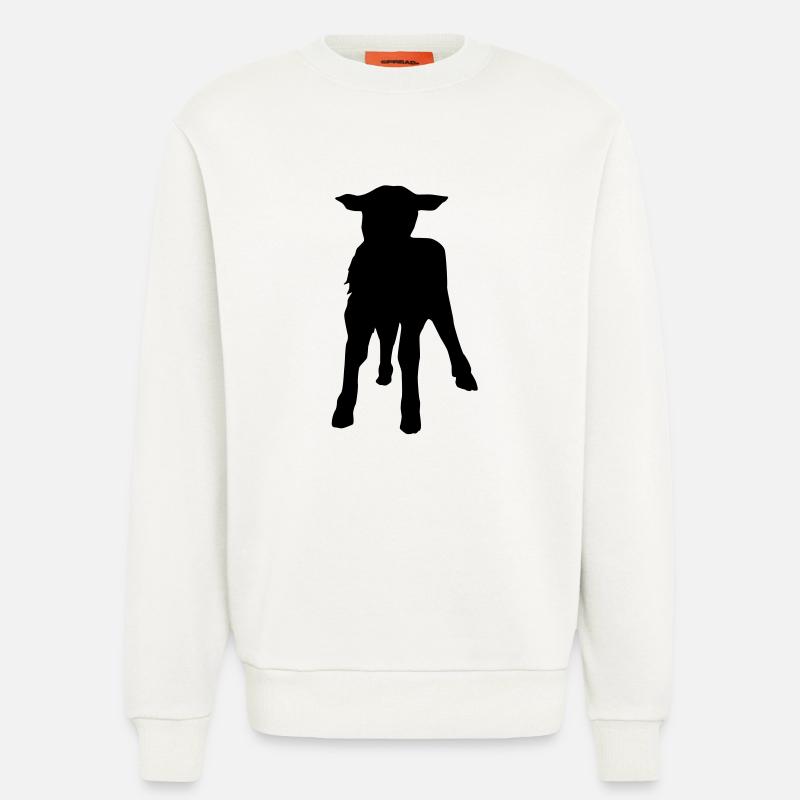 Lamm - Lamm Fromm? - Sweatshirt - made by SPREAD  - OFF WHITE