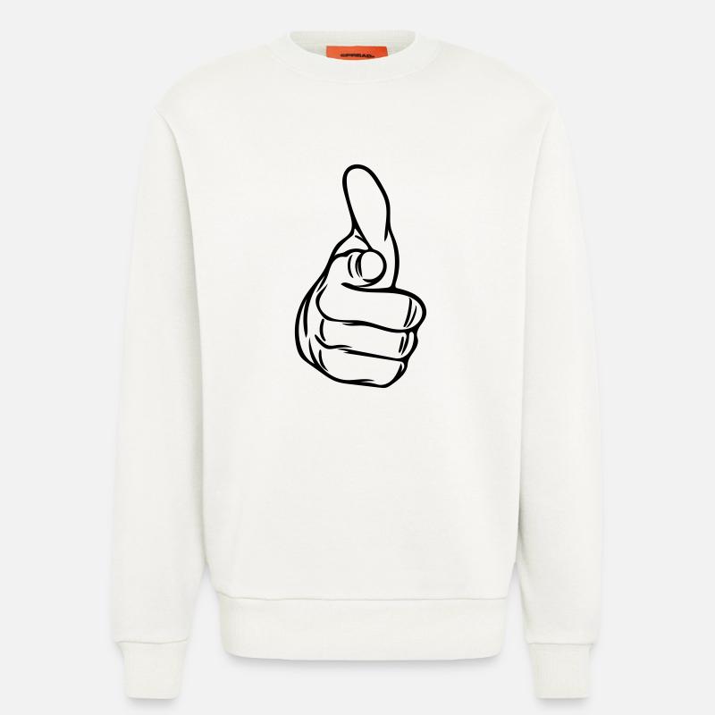 Vector Zeigefinger - Sweatshirt - made by SPREAD  - OFF WHITE