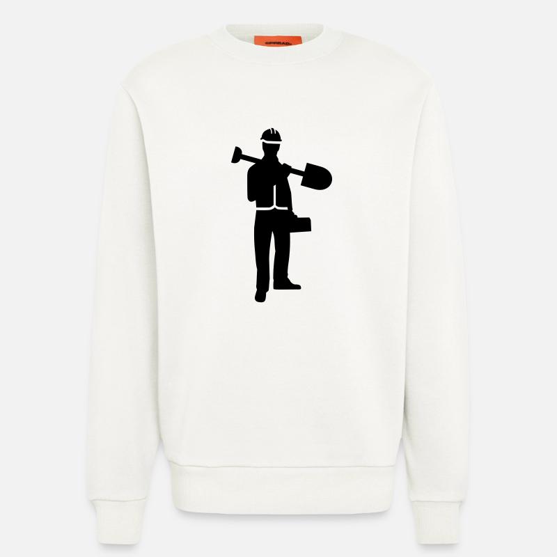 Construction worker - Sweatshirt - made by SPREAD  - OFF WHITE