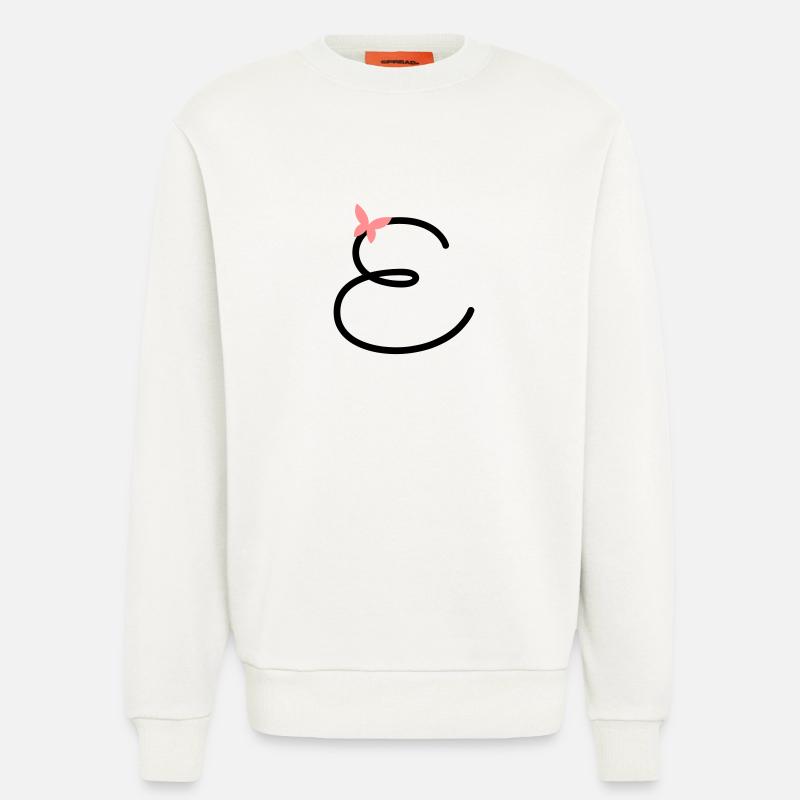 Buchstabe E Schmetterlingsbuchstabe - Sweatshirt - made by SPREAD  - OFF WHITE
