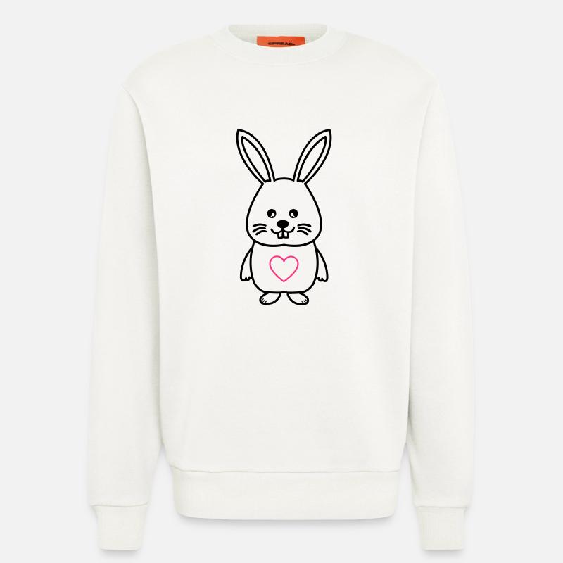Bunny Comic Love - Sweatshirt - made by SPREAD  - OFF WHITE