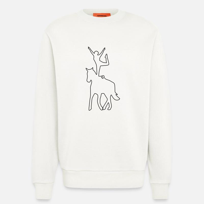 Voltigierer Stehend Einbeinig - Sweatshirt - made by SPREAD  - OFF WHITE