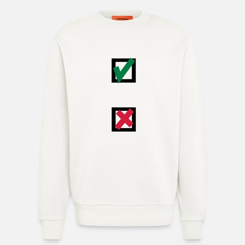 Cross, choice, select - Sweatshirt - made by SPREAD  - OFF WHITE