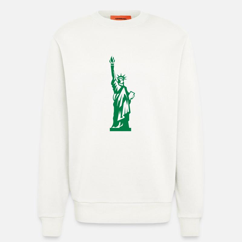 freiheitsstatue - Sweatshirt - made by SPREAD  - OFF WHITE