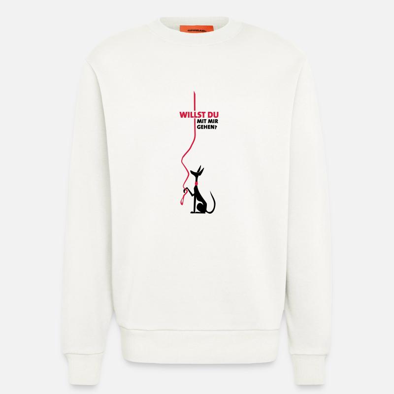 willst du mit mir gehen? - Sweatshirt - made by SPREAD  - OFF WHITE