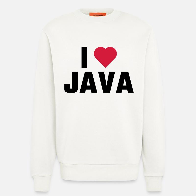 I Love JAVA - Sweatshirt - made by SPREAD  - OFF WHITE