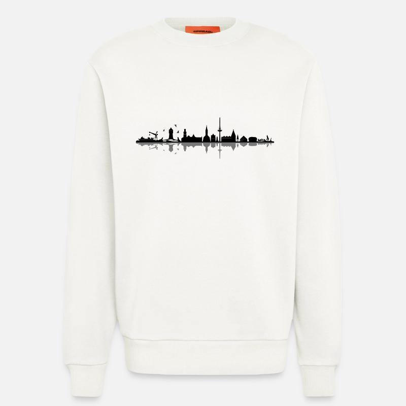 Skyline - Küste Cuxhaven - Sweatshirt - made by SPREAD  - OFF WHITE