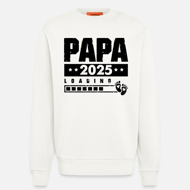 Papa 2025 Loading - Sweatshirt - made by SPREAD  - OFF WHITE