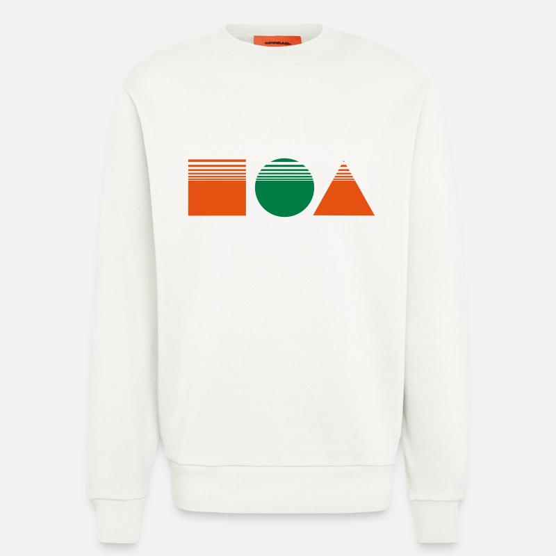 Conception rectangle / carré / triangle - Sweat bio décontracté fabriqué en UE - OFF WHITE