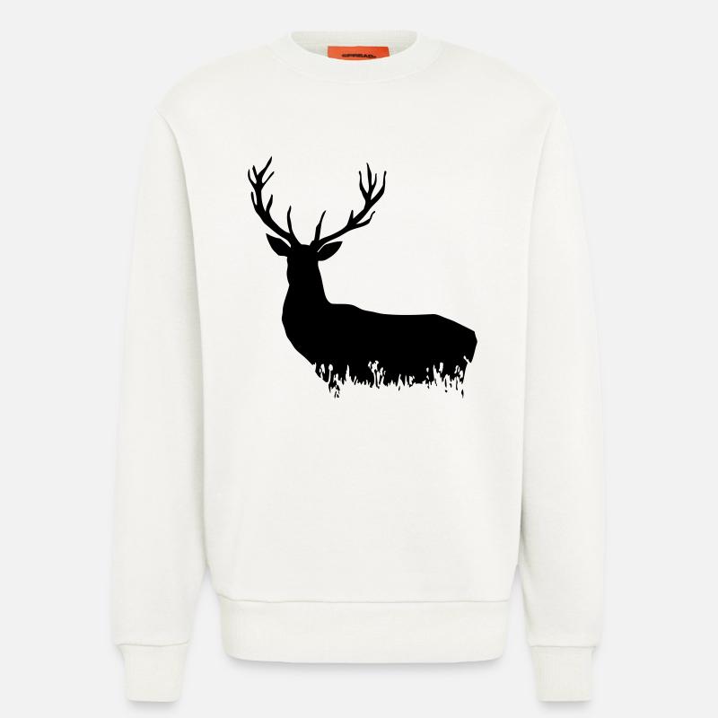 Deer - Hirsch - Sweatshirt - made by SPREAD  - OFF WHITE