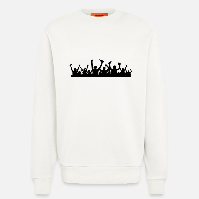 Menschen Jubel Bierflaschen - Sweatshirt - made by SPREAD  - OFF WHITE