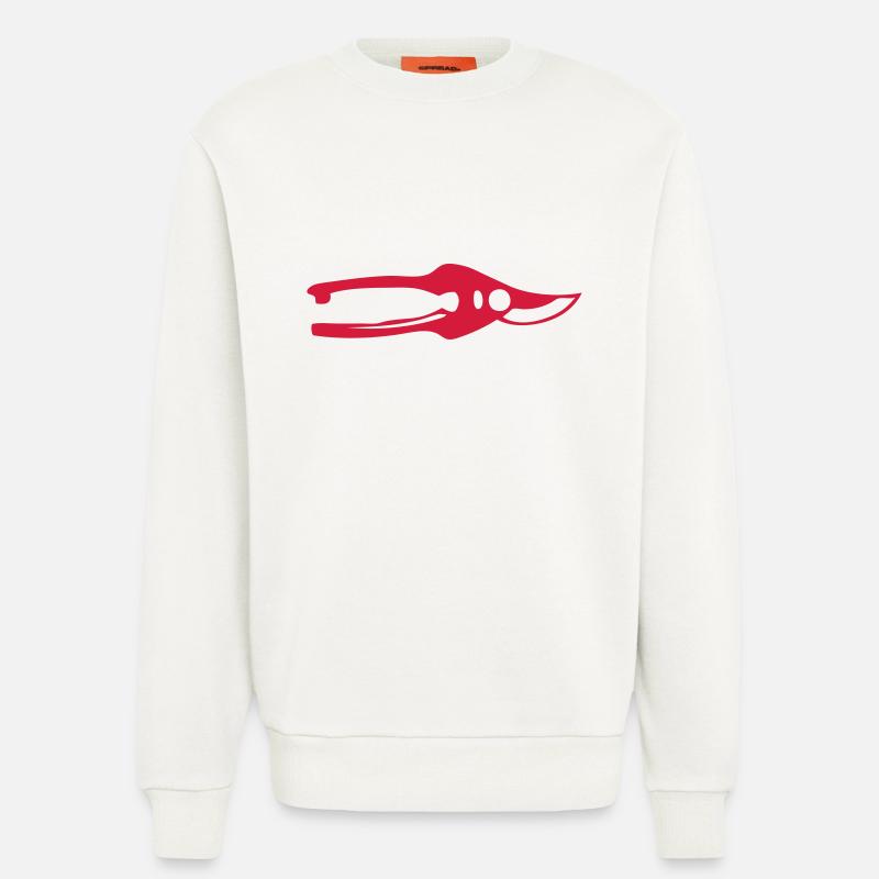 Gartengeräte Garten Gartenschere Garten - Sweatshirt - made by SPREAD  - OFF WHITE