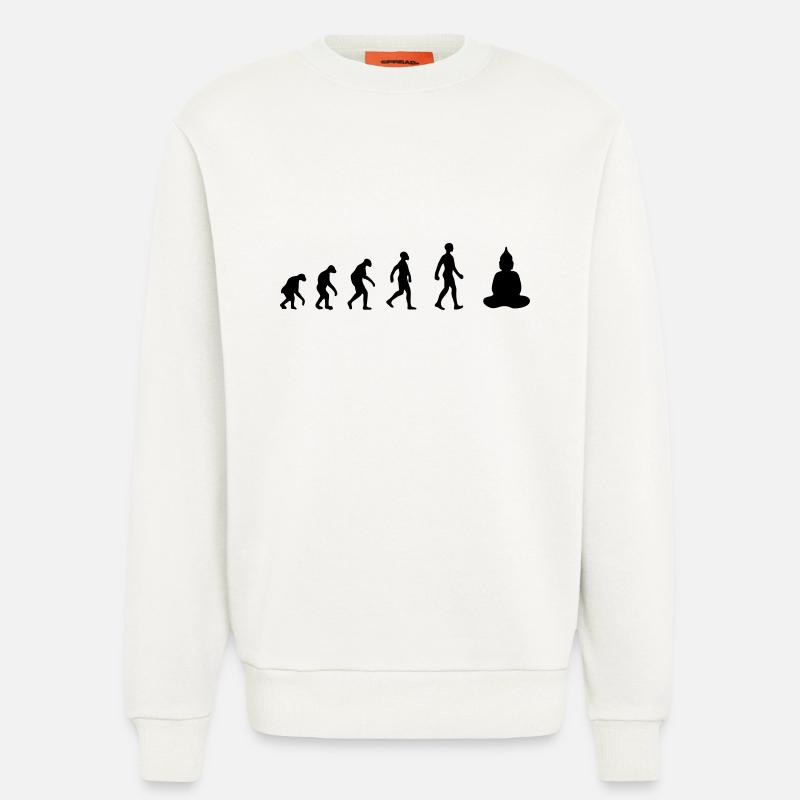 evolution - Sweatshirt - made by SPREAD  - OFF WHITE