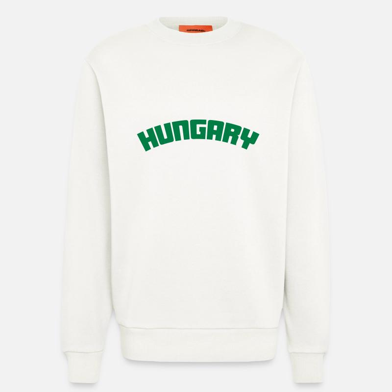 hungary - Sweat bio décontracté fabriqué en UE - OFF WHITE
