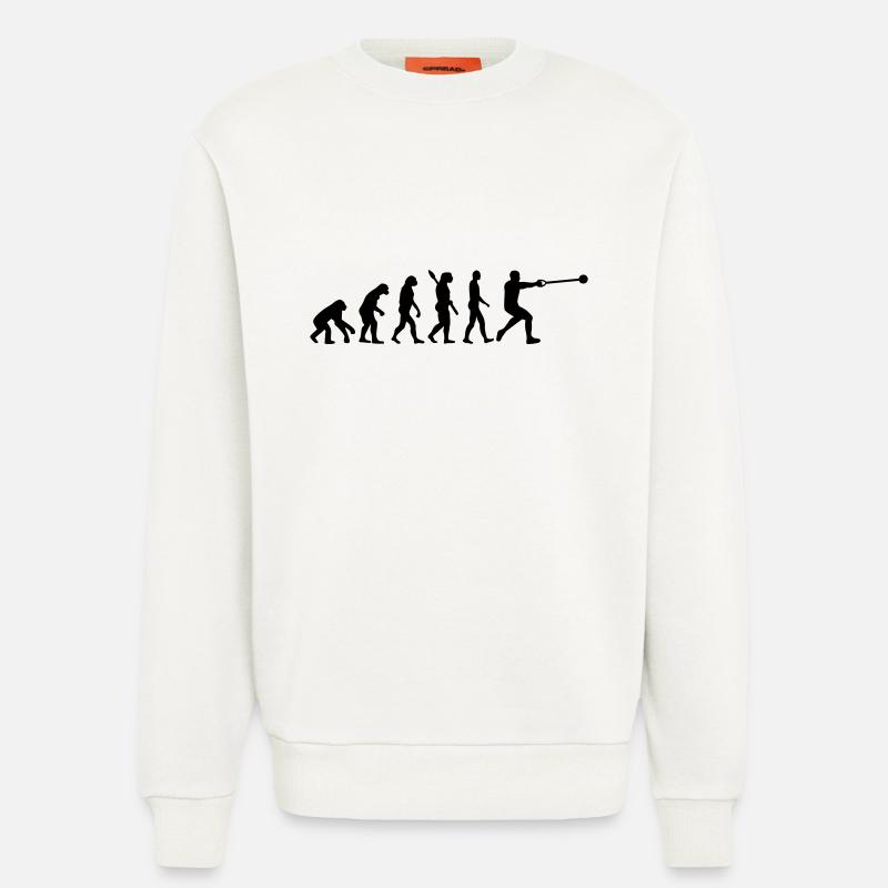 Evolution Hammer throw - Sweatshirt - made by SPREAD  - OFF WHITE
