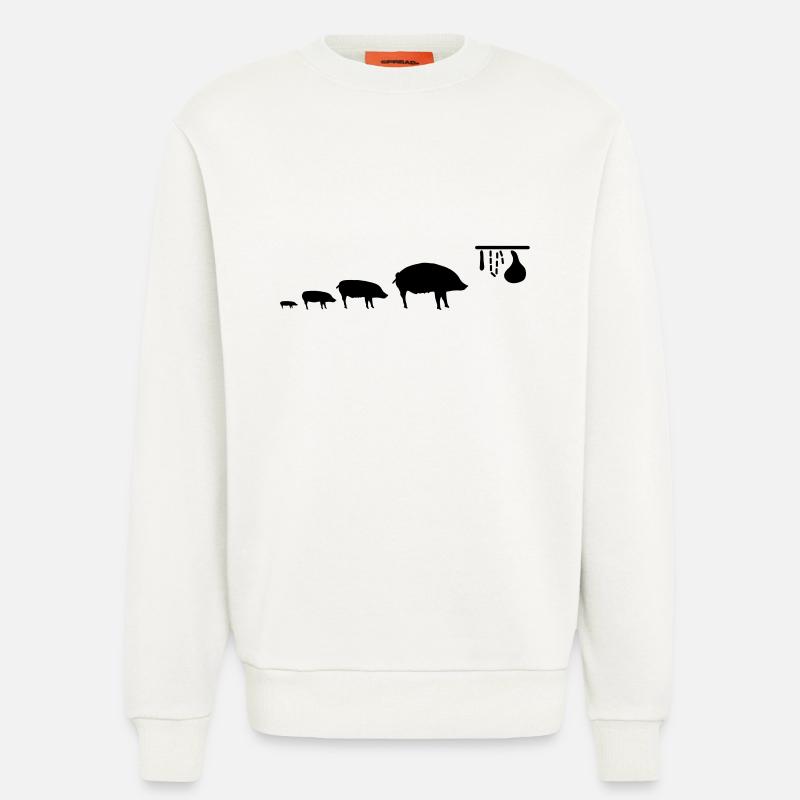 pig_evolution - Sweatshirt - made by SPREAD  - OFF WHITE