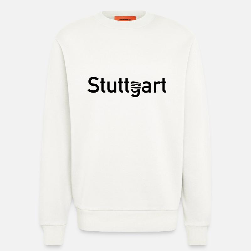 Stuttgart Stadtschild mit -Museum Skyline - Sweatshirt - made by SPREAD  - OFF WHITE