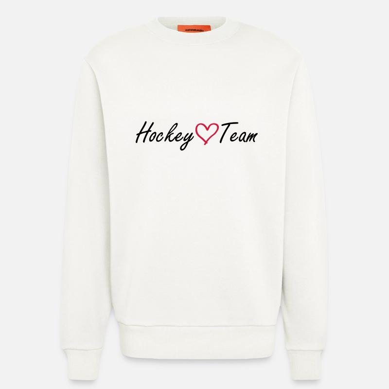 Hockey Team Herz - Sweatshirt - made by SPREAD  - OFF WHITE