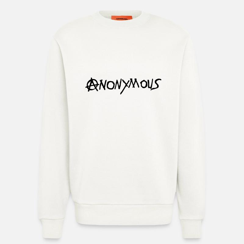 logo anarchy anonymous1 - Sweat bio décontracté fabriqué en UE - OFF WHITE