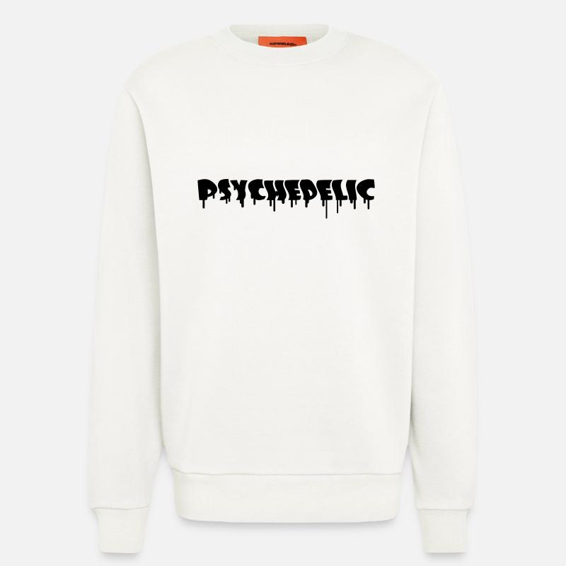 Psychedelic Graffiti - Sweat bio décontracté fabriqué en UE - OFF WHITE
