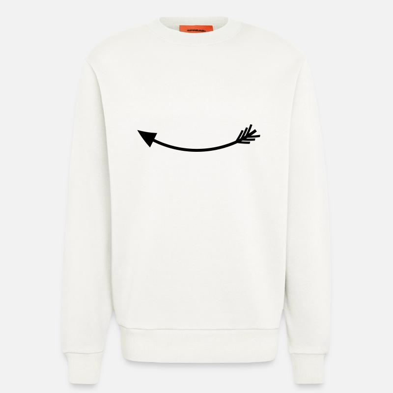 Flèche gauche - Sweat bio décontracté fabriqué en UE - OFF WHITE