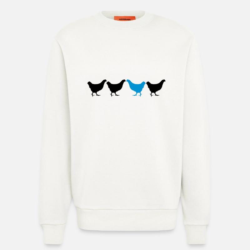 Be Different Huhn - Sweatshirt - made by SPREAD  - OFF WHITE
