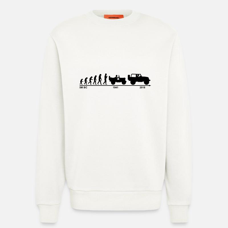 jeep evolution - Sweatshirt - made by SPREAD  - OFF WHITE