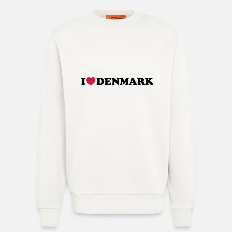 I love Denmark - Sweatshirt - made by SPREAD  - OFF WHITE