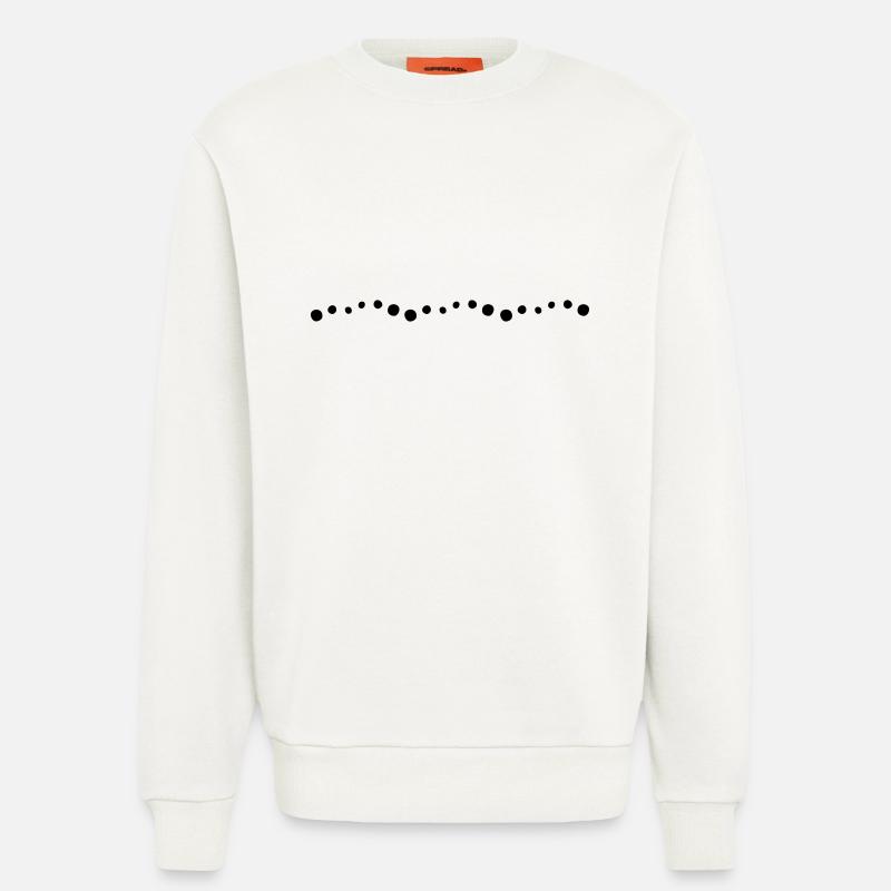 Ligne des points - Sweat bio décontracté fabriqué en UE - OFF WHITE