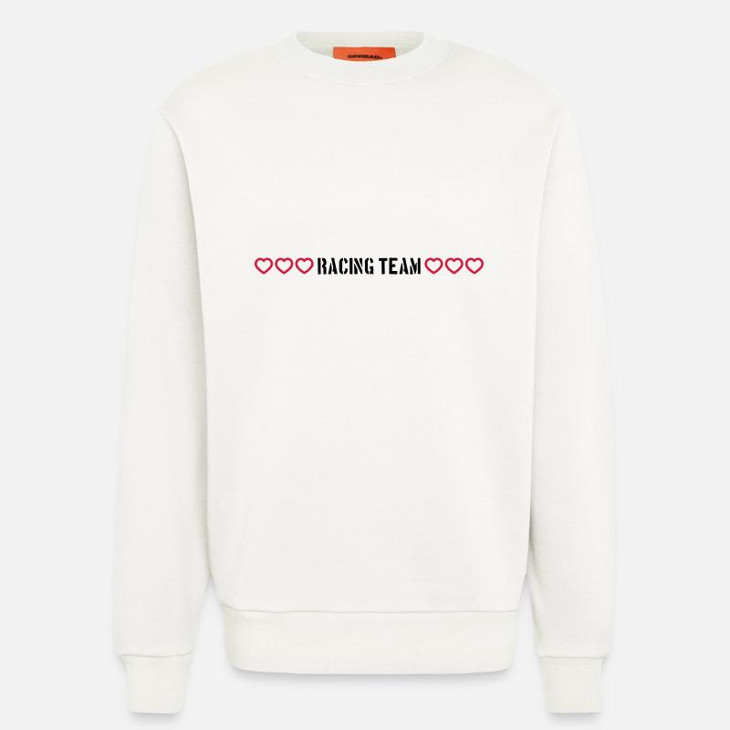 Racing Team herzchen - Sweatshirt - made by SPREAD  - OFF WHITE
