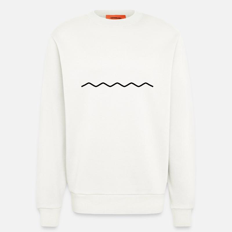 sinuous line - Sweatshirt - made by SPREAD  - OFF WHITE