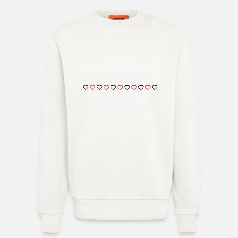 Heart Line Icon - Sweatshirt - made by SPREAD  - OFF WHITE