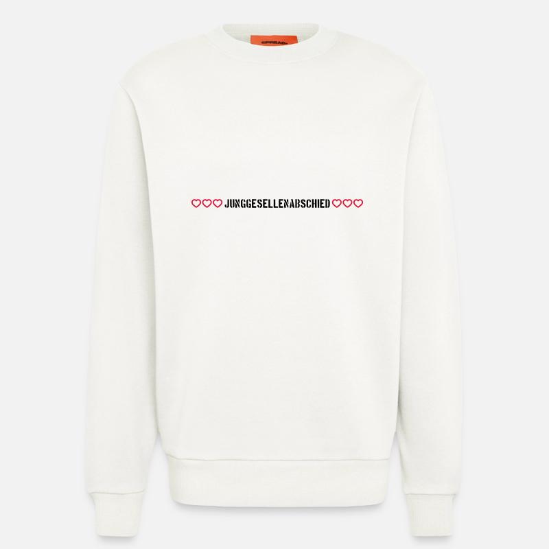 Junggesellenabschied herzchen - Sweatshirt - made by SPREAD  - OFF WHITE