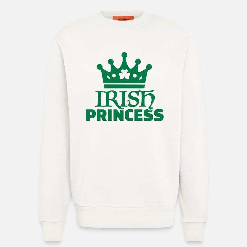 Irish princess - Sweat bio décontracté fabriqué en UE - OFF WHITE