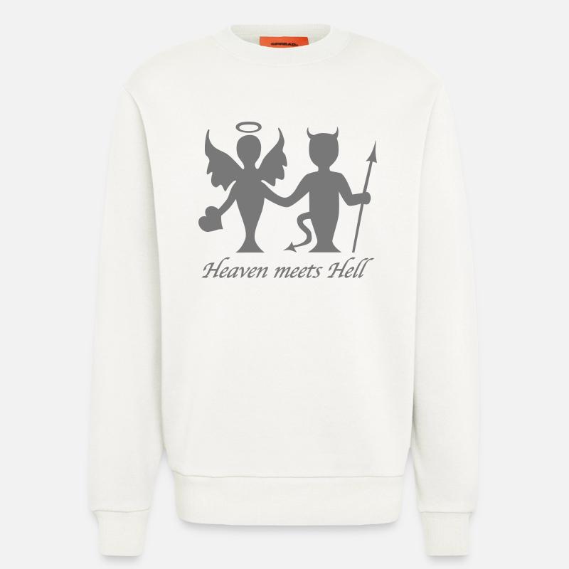 Heaven meets Hell - Sweatshirt - made by SPREAD  - OFF WHITE