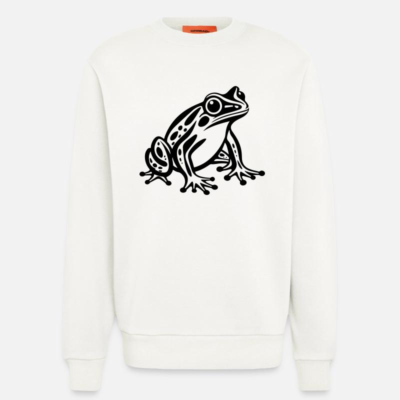 Frosch Tier - Sweatshirt - made by SPREAD  - OFF WHITE