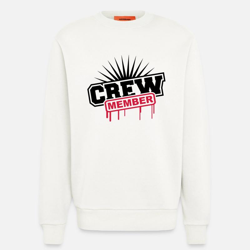 Crew Member Graffiti - Sweatshirt - made by SPREAD  - OFF WHITE