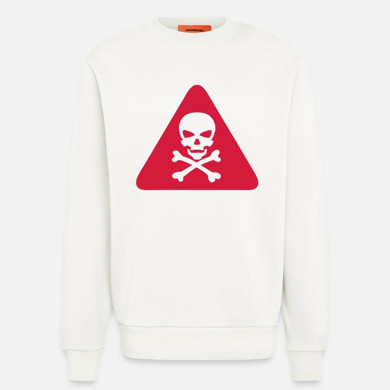 skull danger triangle panel 280) - Sweatshirt - made by SPREAD  - OFF WHITE
