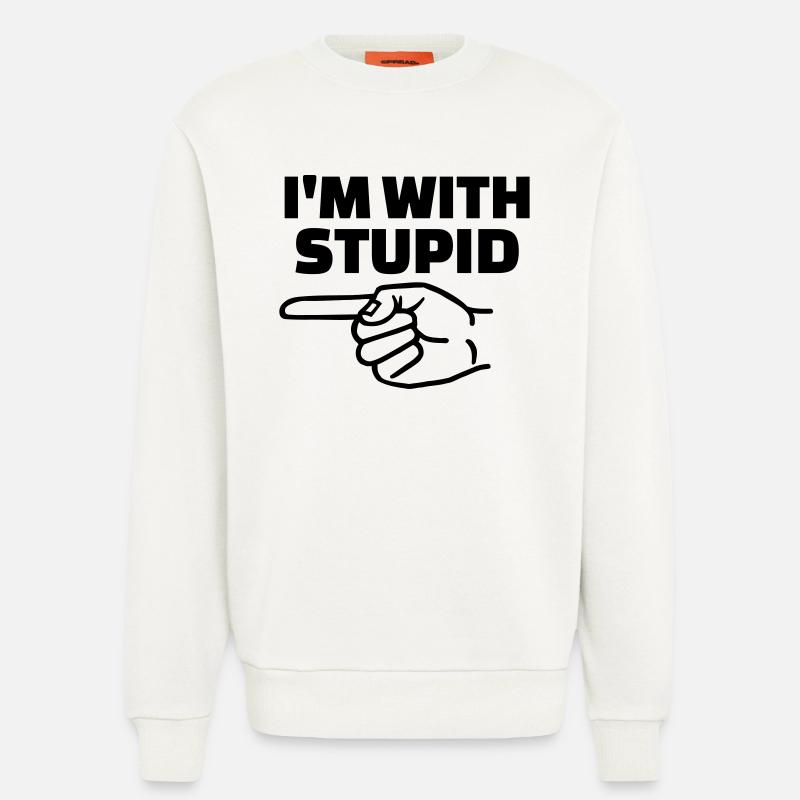 Stupid - Sweatshirt - made by SPREAD - OFF WHITE