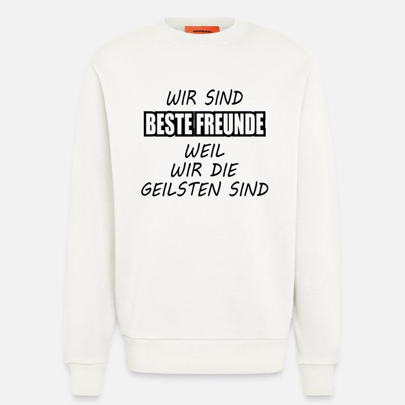 Beste Freunde - Sweatshirt - made by SPREAD  - OFF WHITE