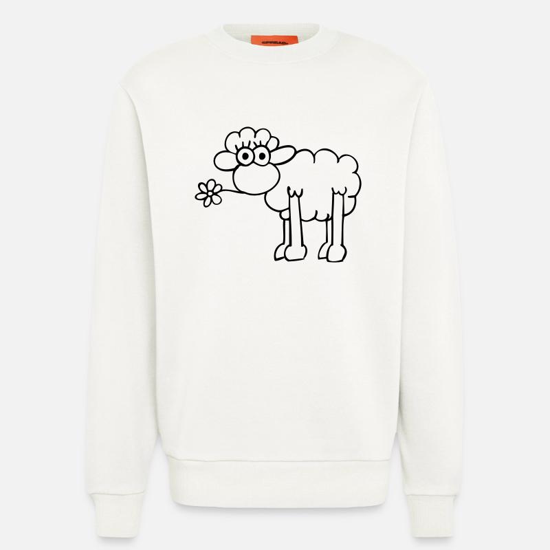 sheep_blume005 - Sweatshirt - made by SPREAD  - OFF WHITE