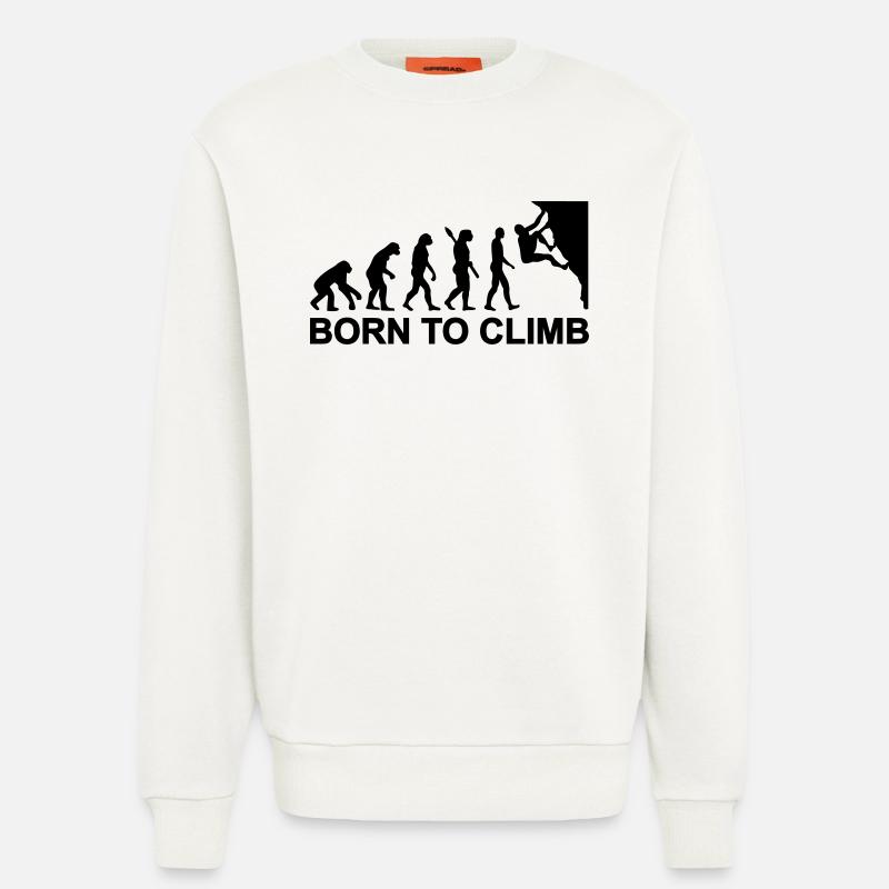 Evolution Climbing - Sweatshirt - made by SPREAD  - OFF WHITE