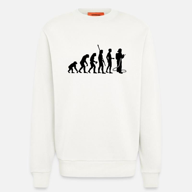 evolution firefighter - Sweat bio décontracté fabriqué en UE - OFF WHITE
