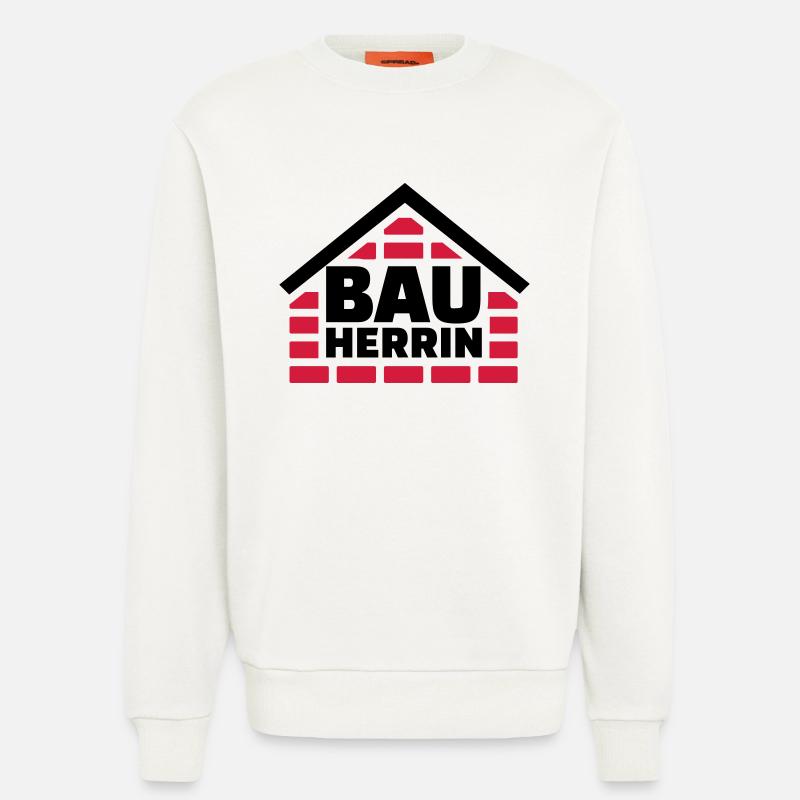 Bauherrin - Sweatshirt - made by SPREAD - OFF WHITE